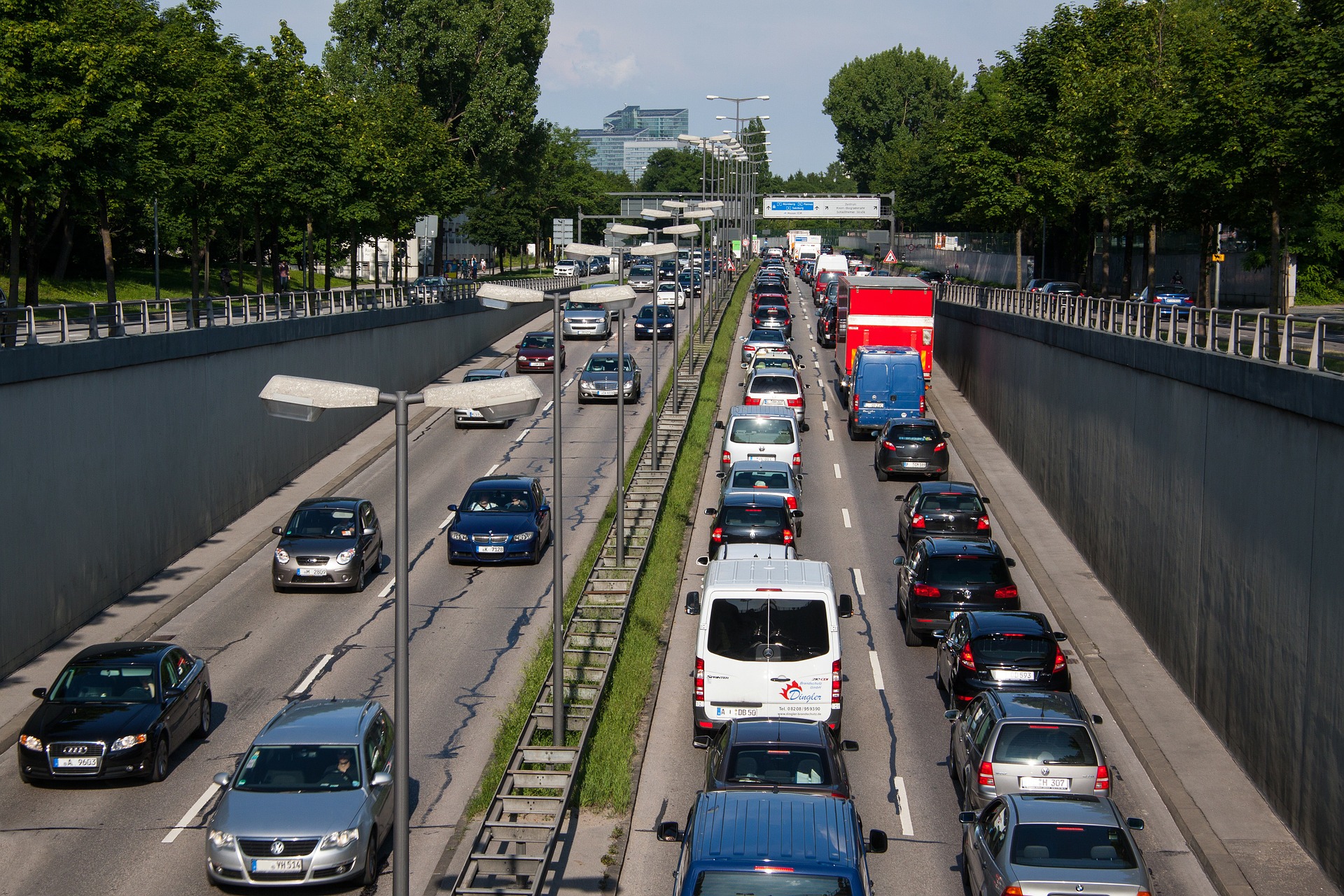 Stau auf der Berliner Stadtautobahn